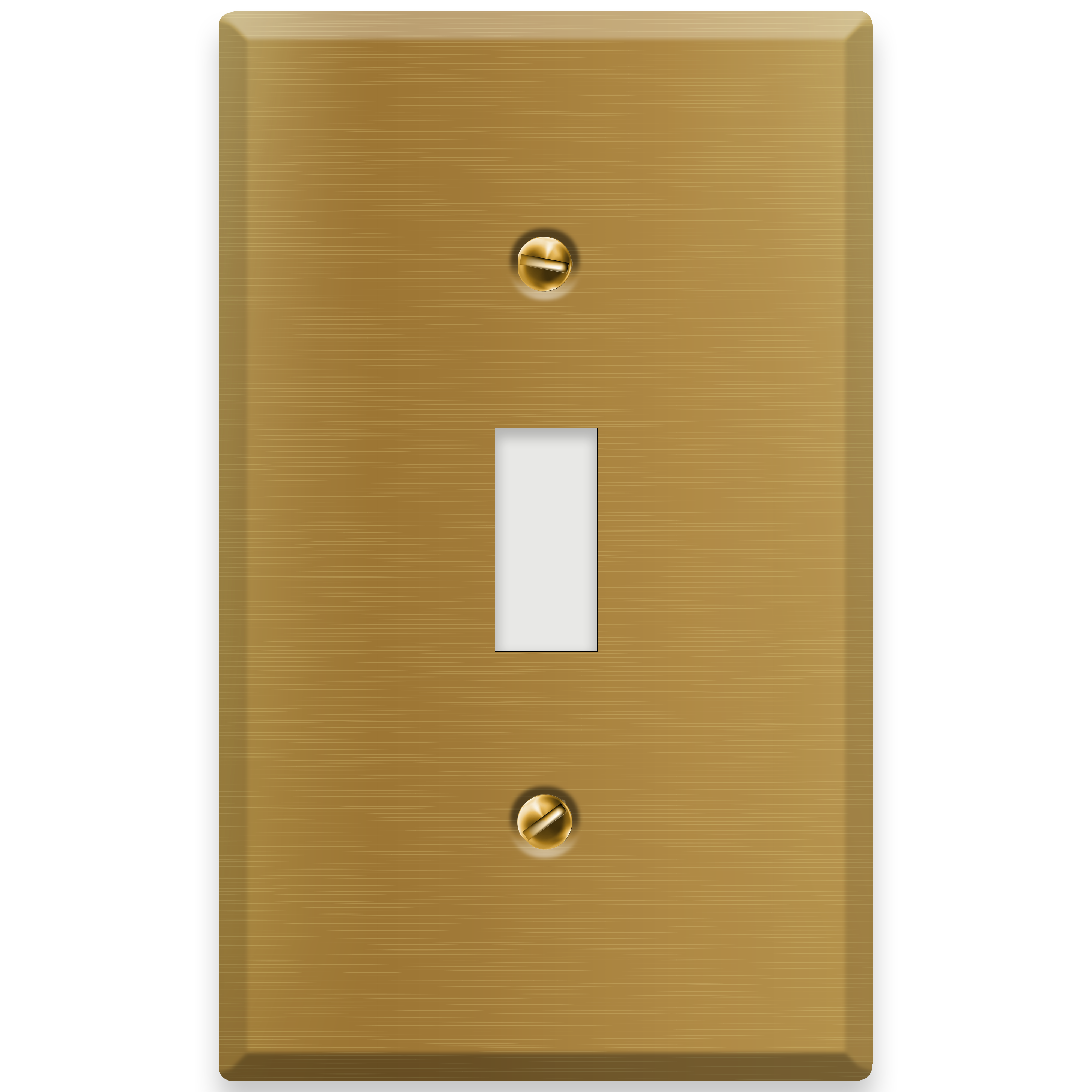 1-Gang Satin Brass Toggle Switch Wall Plate Cover