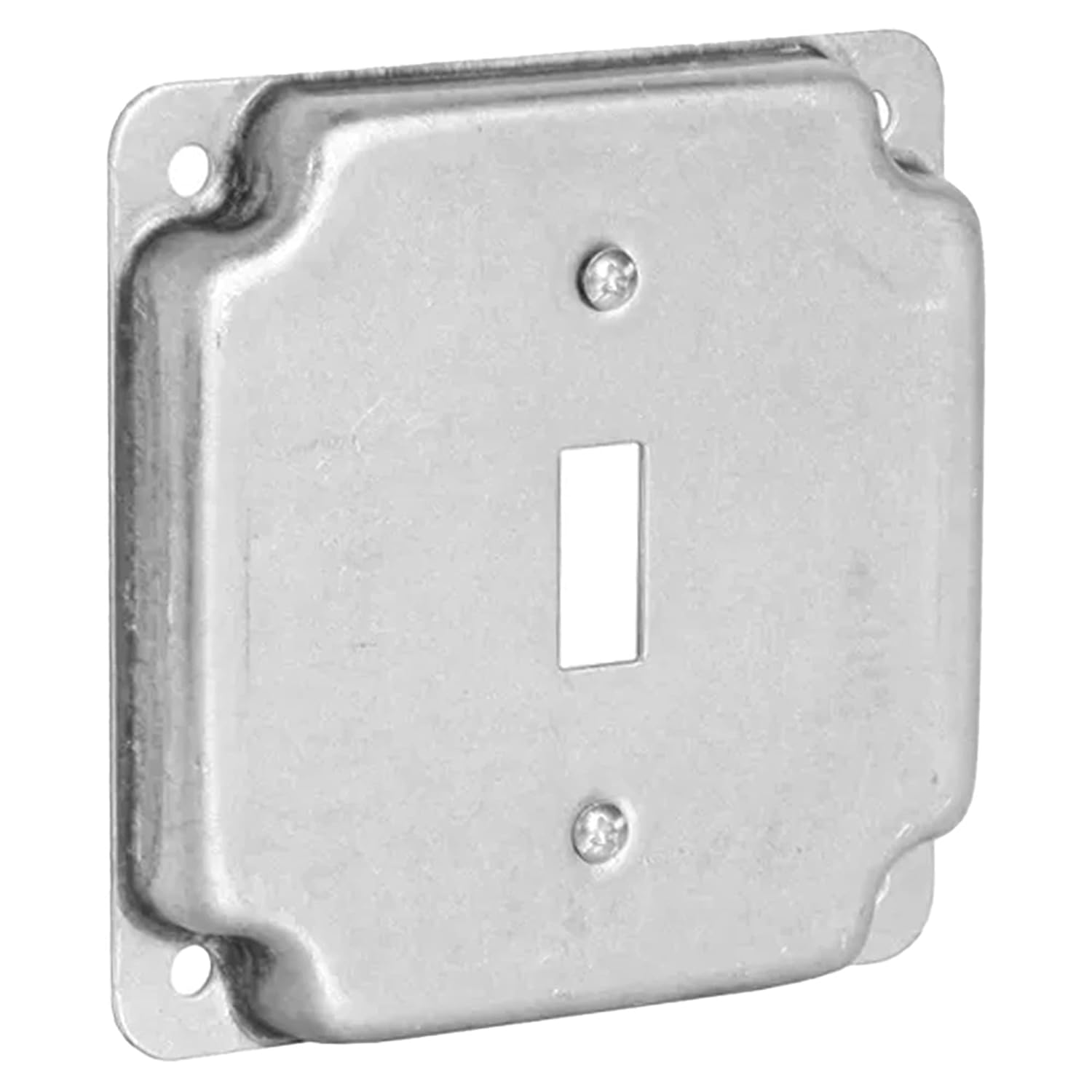 4 inch Square Galvanized Steel Toggle Switch Electrical Box Cover