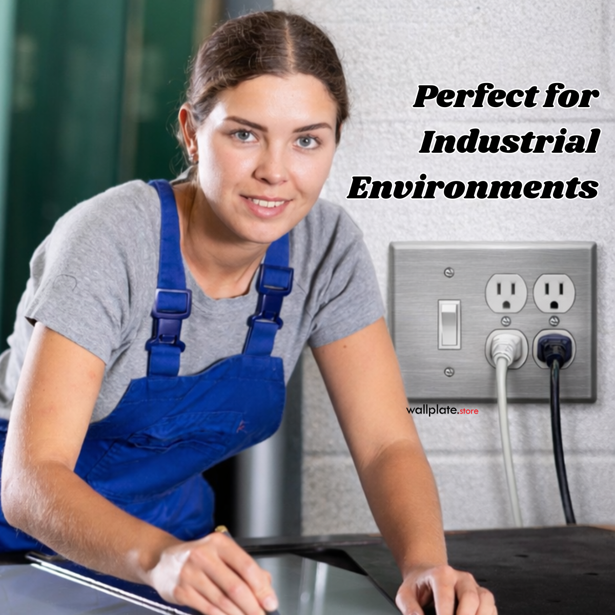 3 Gang Oversized, with 1 Toggle and 2 Duplex, Stainless Steel Wallplate