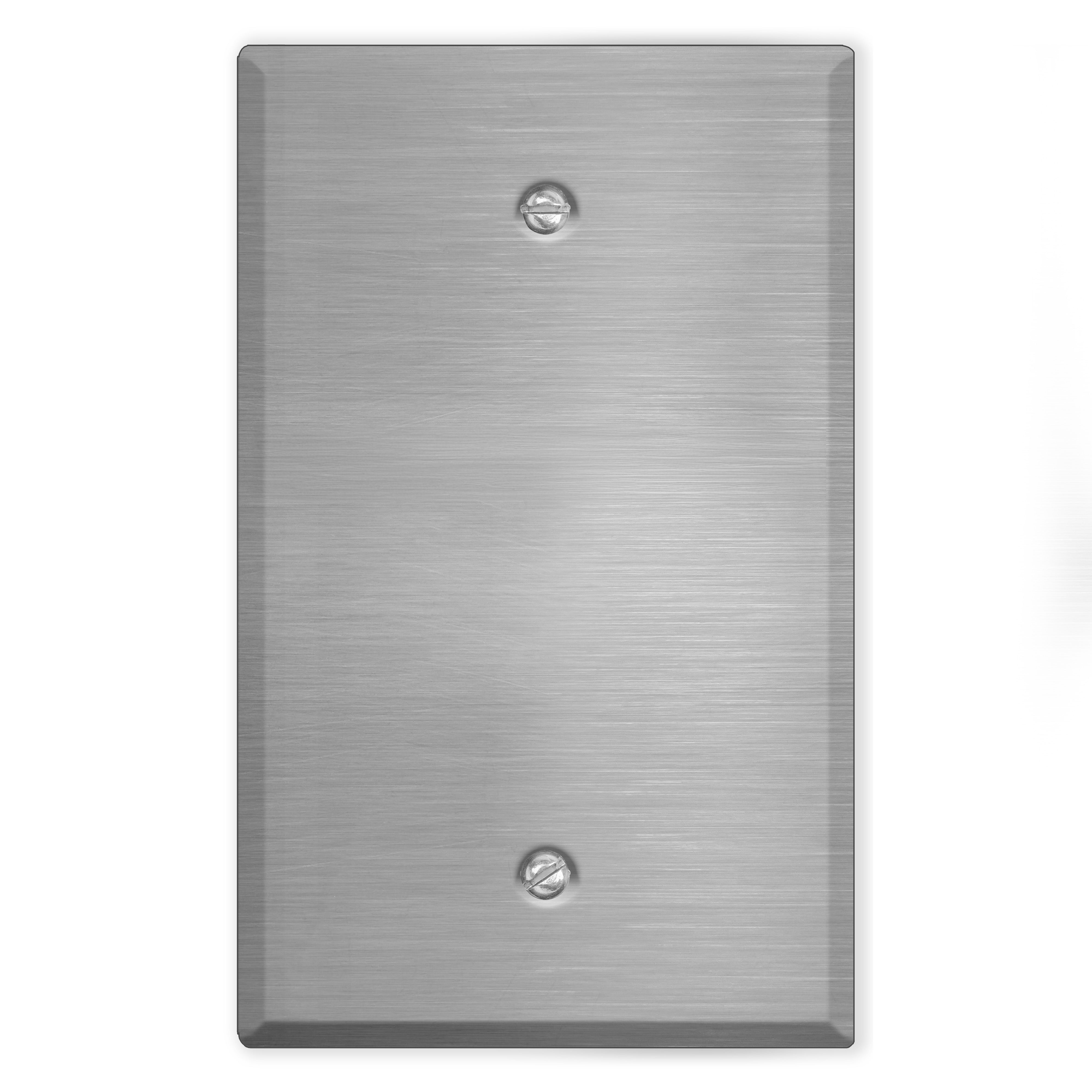 1 Gang Oversized Stainless Steel Blank Wall Plate