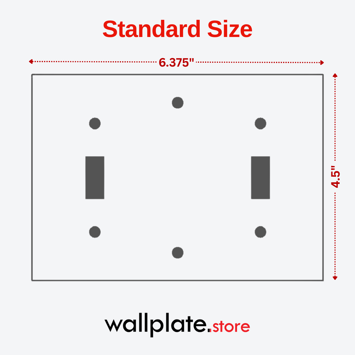 3-Gang, Standard Size, 1 Toggle Switch, 1 Blank and 1 Toggle Switch, White Semi-Gloss Finish Plate Cover -  Made in USA