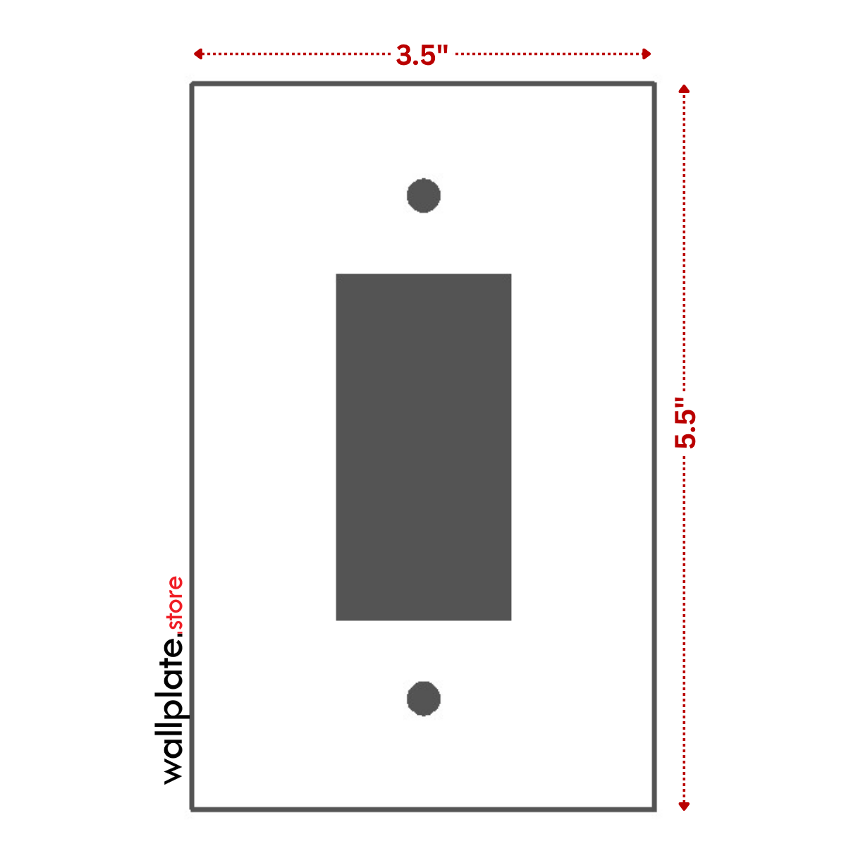 1-Gang Jumbo Oversize Wall Plate Cover – Compatible with Decora® Devices – White Painted Metal – Made in USA