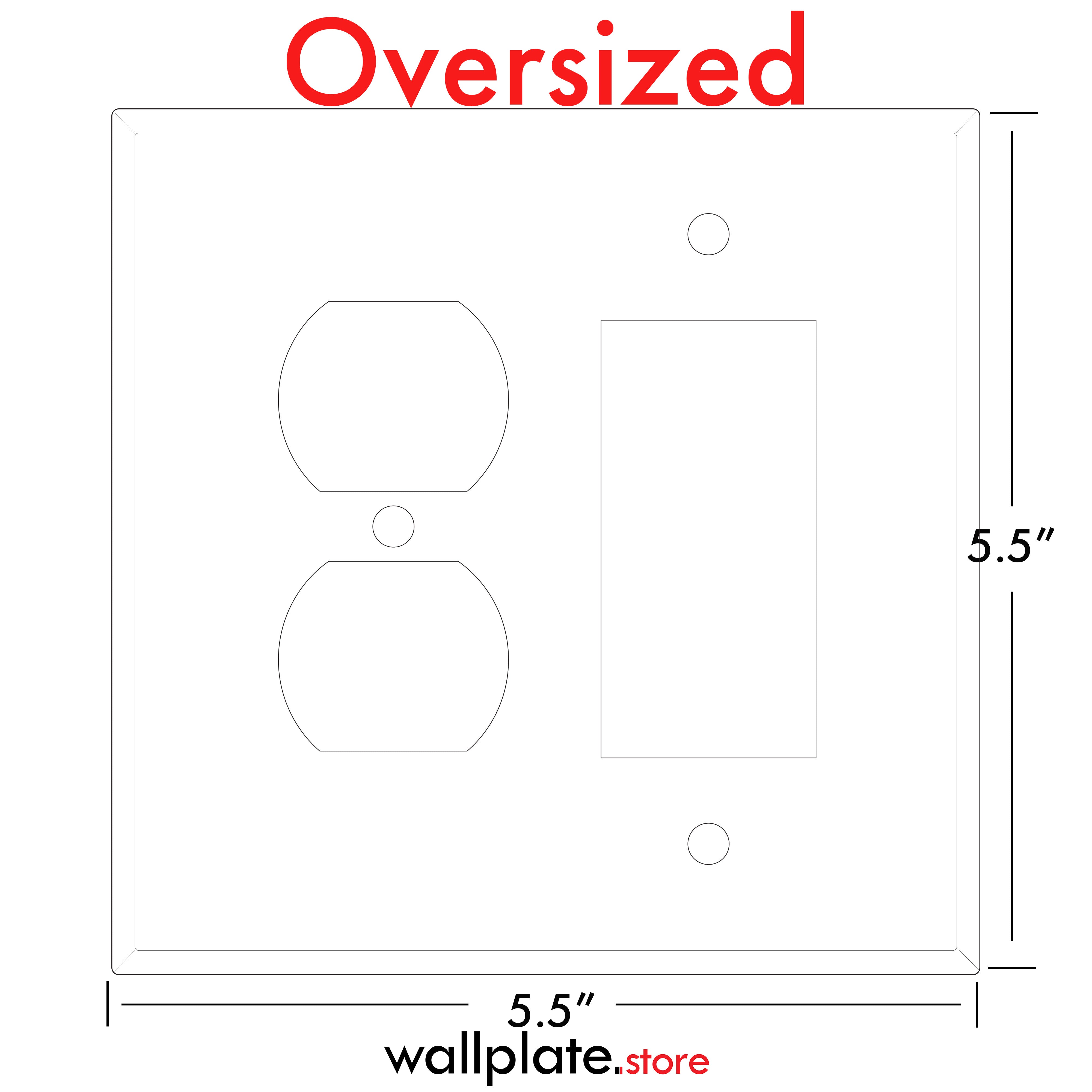 2 Gang White Jumbo Duplex and Decora Switch Cover