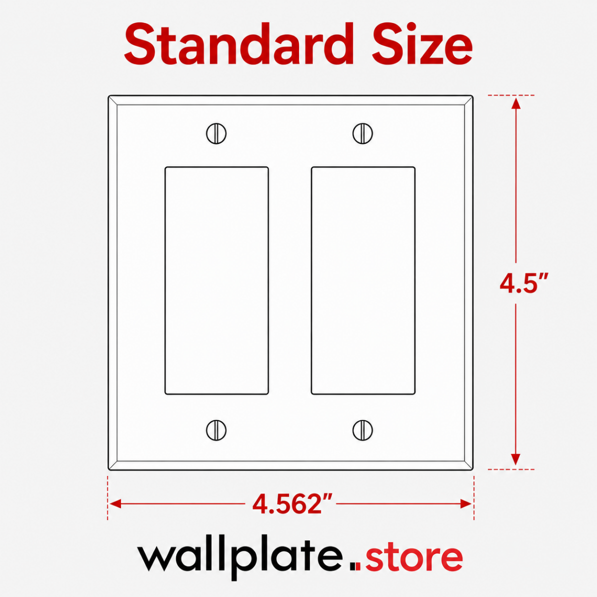 2-Gang Stainless Steel Rocker GFCI Decora® Style Wall Plate, Made in USA