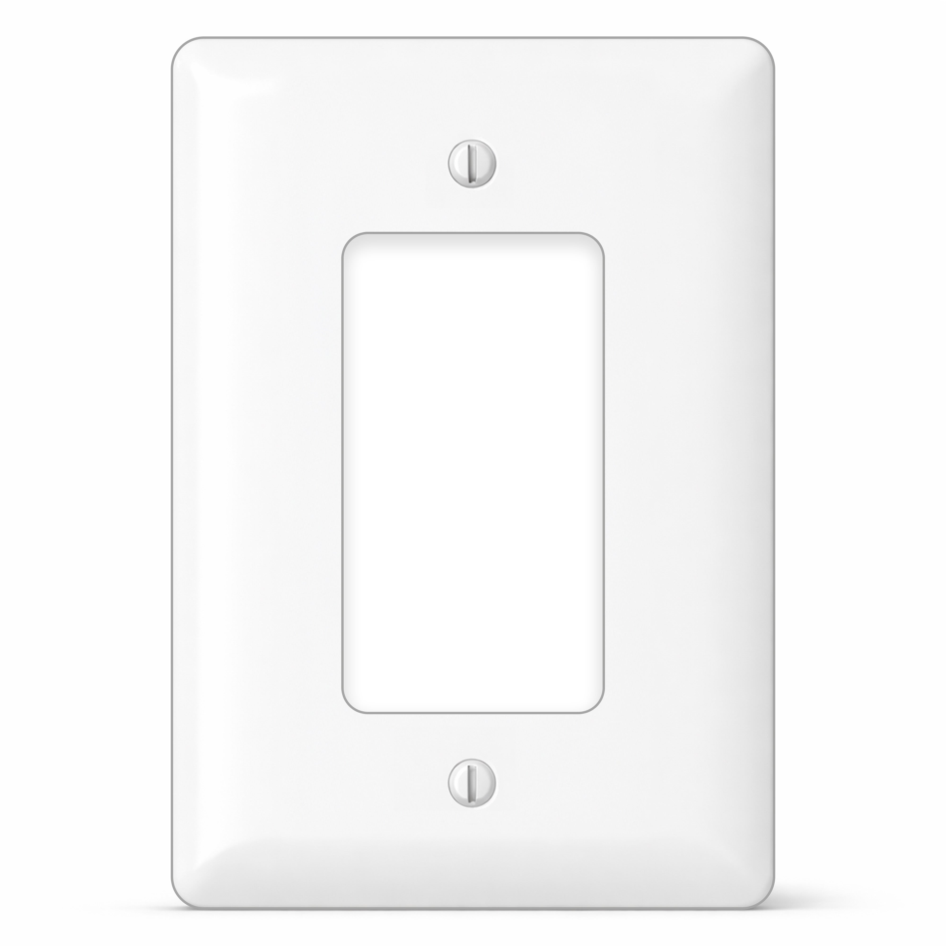 1 Gang White Metal Rocker Switch Maxi Plate