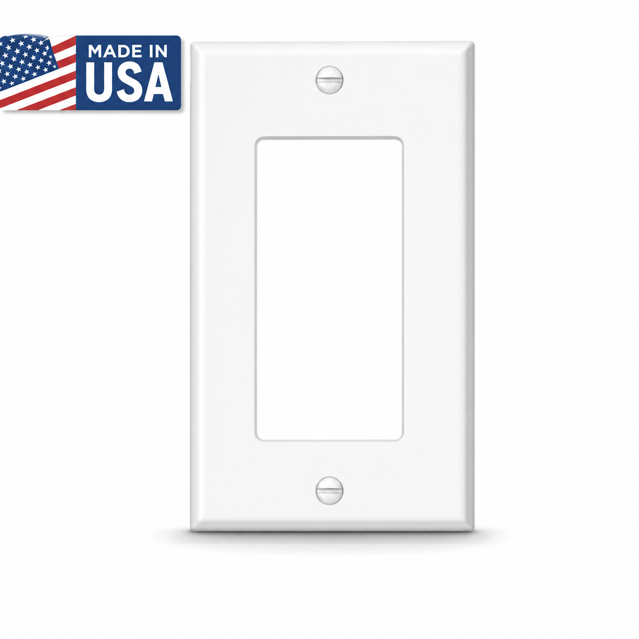 1 Gang White Metal Decora® Style Rocker GFCI Switch Wall Plate Cover