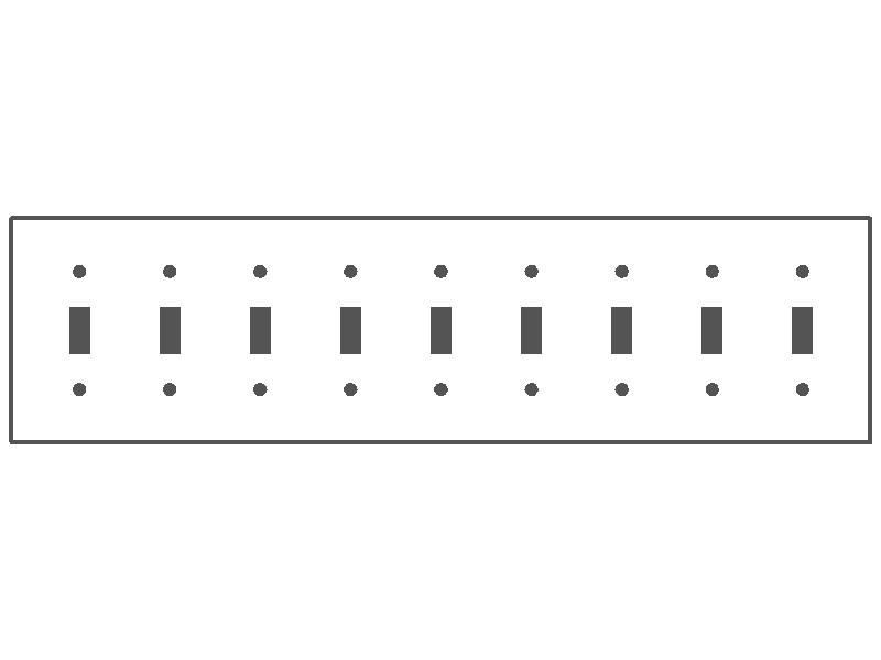9-Gang Toggle, Standard Size, White Painted Metal Wall Plate