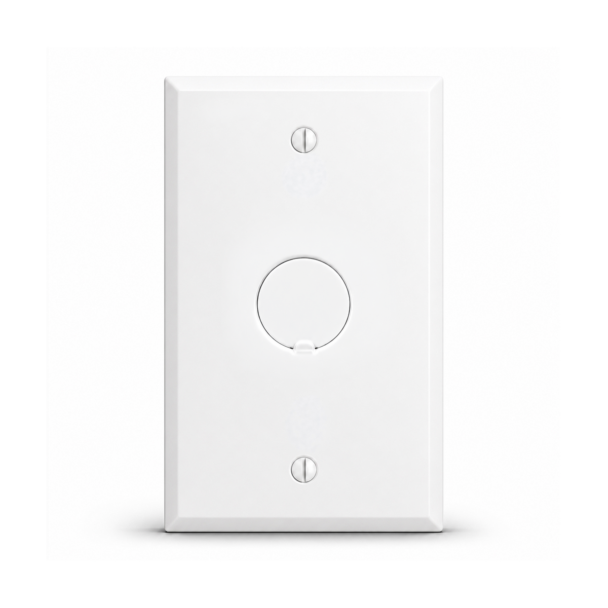 1-Gang, Standard Size, 1/2 Inch Knockout Opening, White Semi-Gloss Finish, Painted Metal Wall Plate Outlet Cover - Made in USA