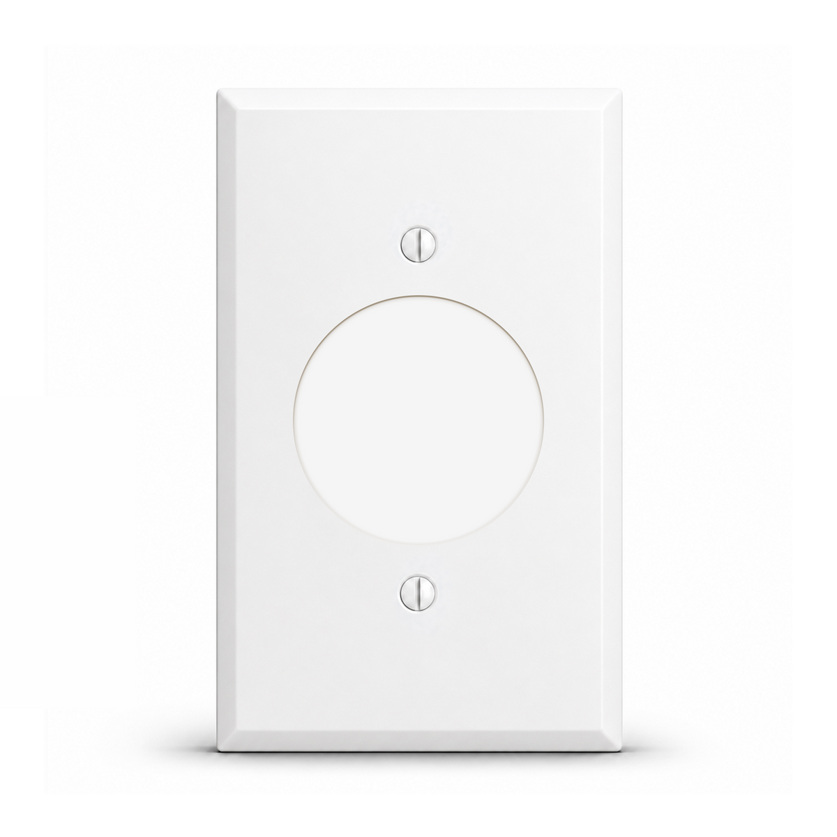 1-Gang, Standard Size, 30A 3 & 4 Wire Twist-Lock Receptacle Opening, White Semi-Gloss Finish, Painted Metal Wall Plate Outlet Cover - Made in USA