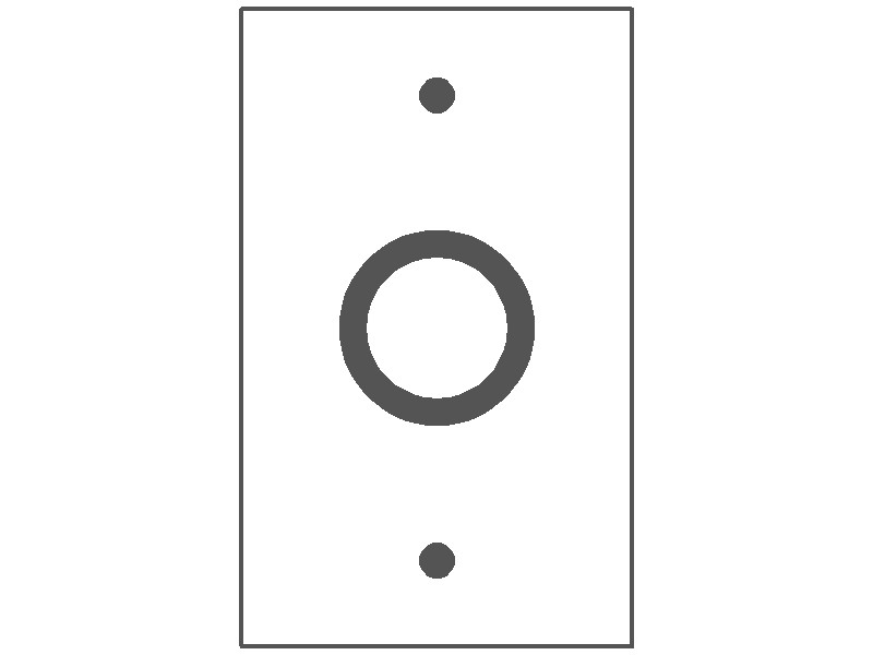 1-Gang, Standard Size, 1 Round Telephone Opening with 1-Inch ID Plastic Bushing, White Wrinkle Finish, Painted Metal Wall Plate Outlet Cover - Made in USA