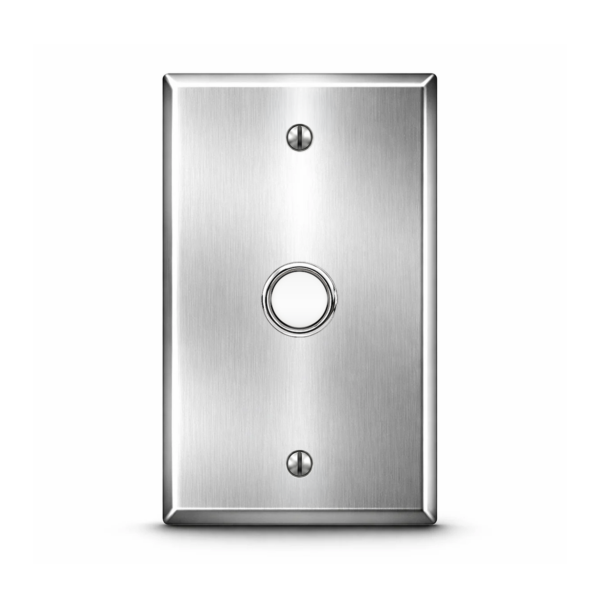 1-Gang, Standard, 5/8 in. ID Round Telephone Opening with Metal Bushing, Stainless Steel Type 430 Satin Finish, Stainless Steel Wall Plate Outlet Cover - Made in USA