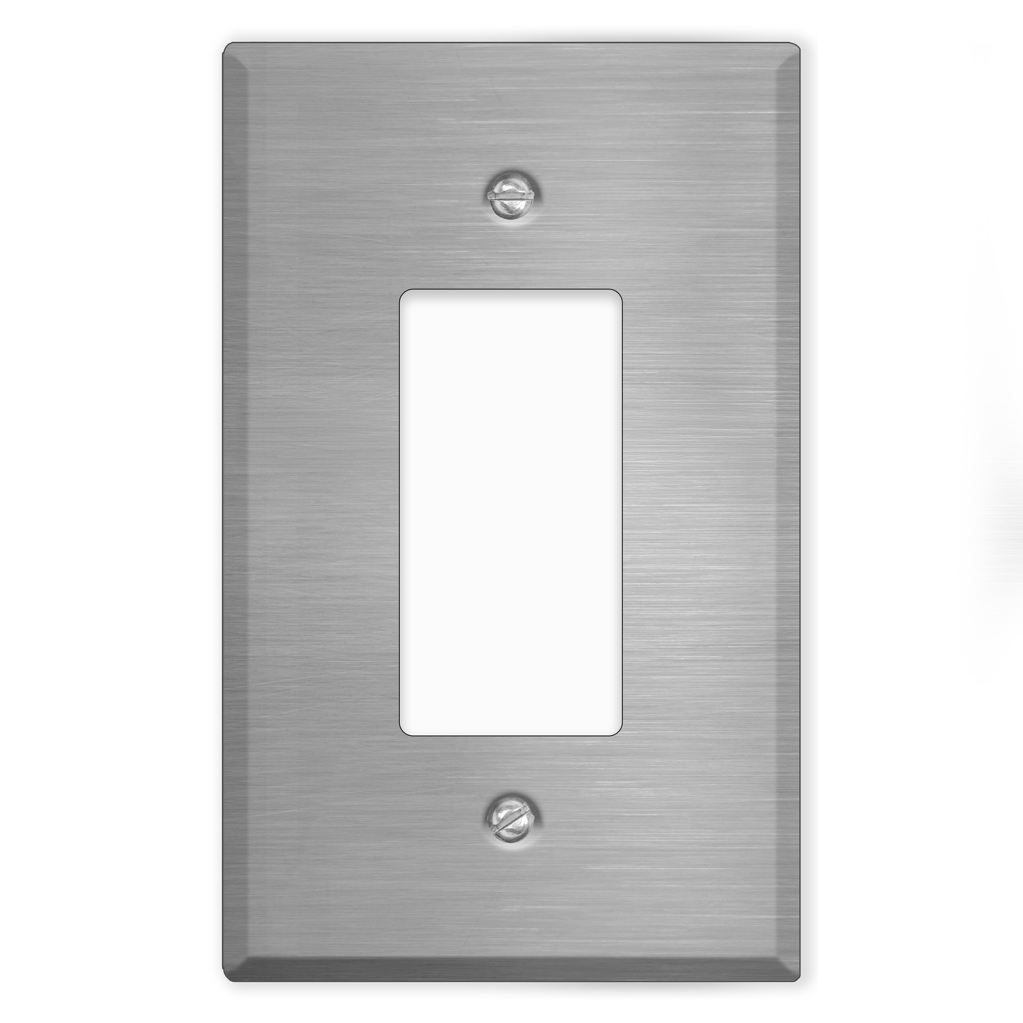 1 Gang Oversized Stainless Steel Rocker Switch Plate