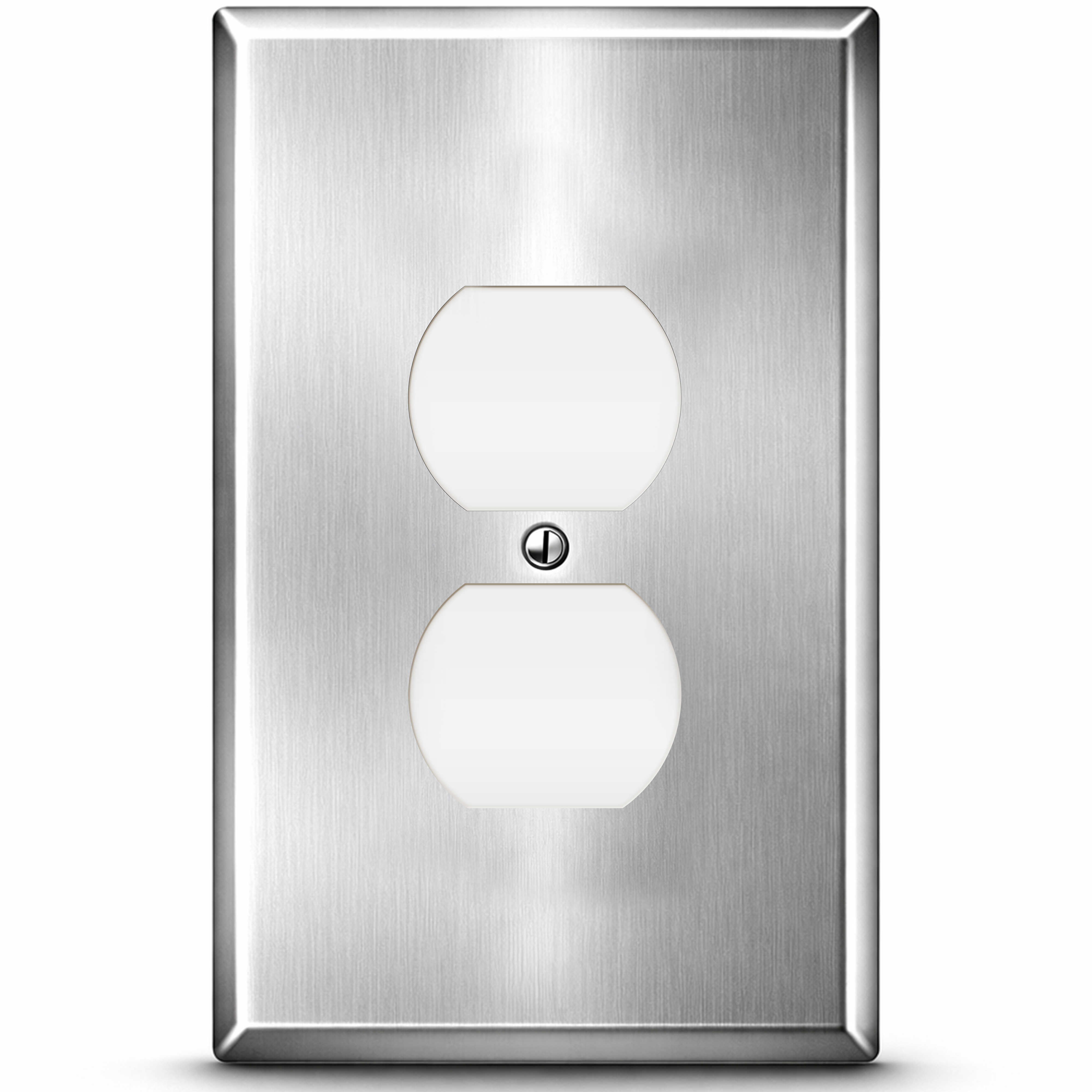 1 Gang Stainless Steel Oversized Duplex Receptacle Cover