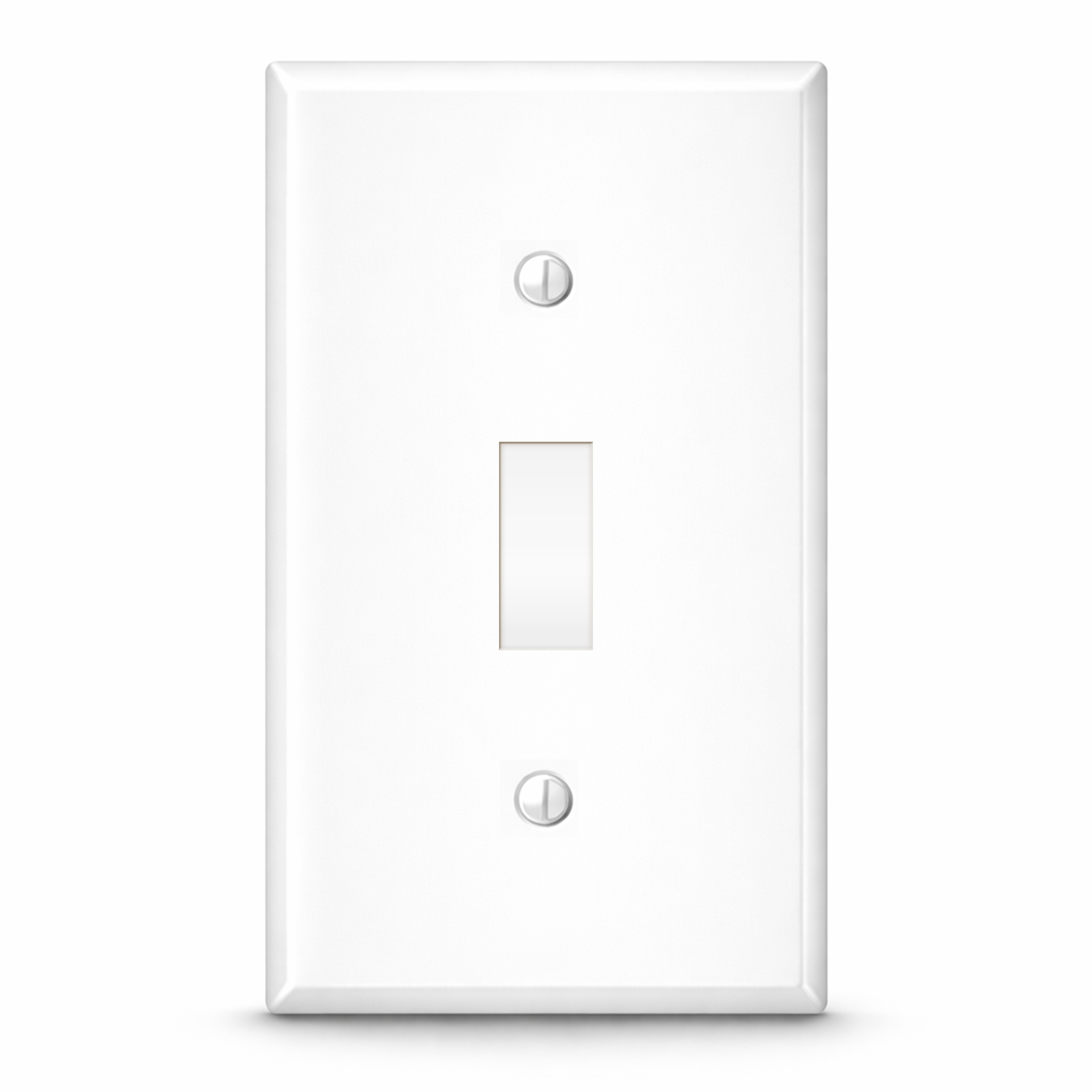 1-Gang White Metal Toggle Switch Wall Plate – Standard Size - Made in USA